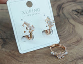 گوشواره ژوپینگ حلقه ای طرح شکوفه